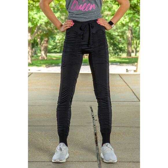 Agogie +40 Wearable Resistance Ruched Legging Black Size XS - Picture 2 of 6